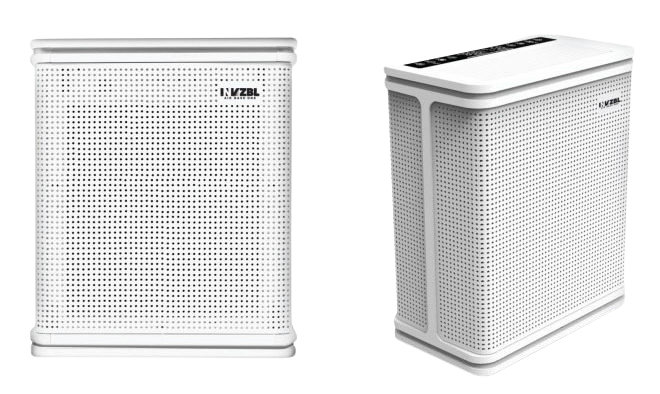 INVZBL Air Base One portable multi-stage air purifier, front and angled views